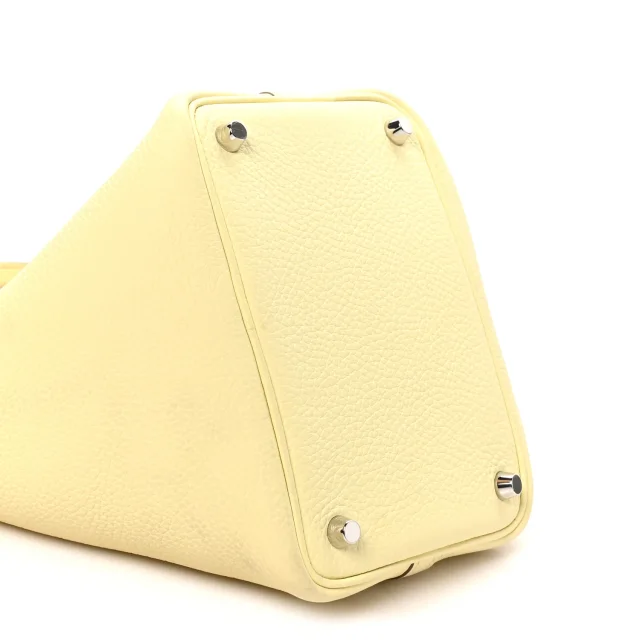 Hermès Taurillon Clemence Picotin Lock 18 PM Jaune Milton in Yellow Clemence leather from FASHIONPHILE, photo 9 of 11