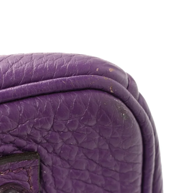 Hermès Taurillon Clemence Birkin 30 Ultraviolet in Clemence leather from FASHIONPHILE, photo 14 of 14