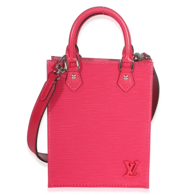 Louis Vuitton Hot Pink Epi Sac Plat XS in Pink Coated canvas from myGemma