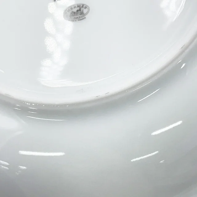 Hermès H Deco Soup Plates (Set of 2) White/BlackP037013P Porcelain Size 8.7" in White from GALLERY RARE, photo 5 of 9