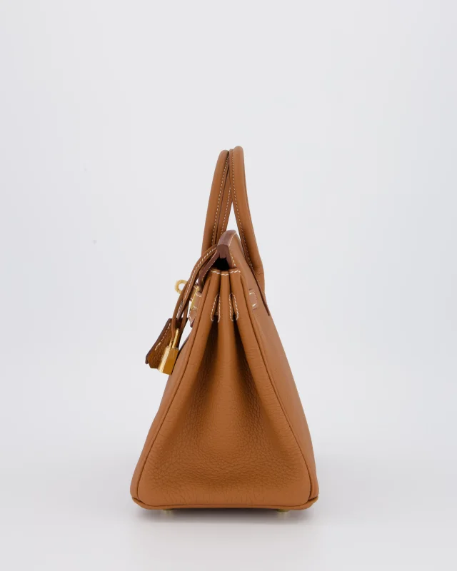 HOT* Hermès Birkin 25 Retourne Bag in Gold Togo leather from Sellier, photo 8 of 21