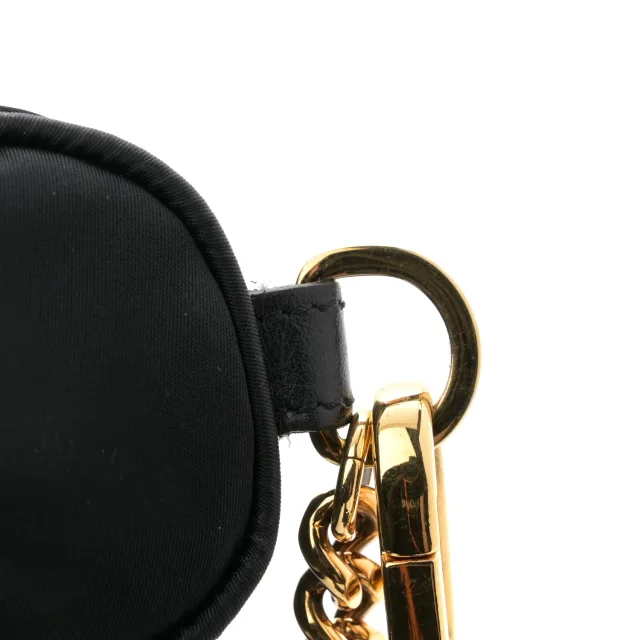 Versace Tribute Chain Crossbody Shoulder Bag Black in Black Nylon from FASHIONPHILE, photo 10 of 11