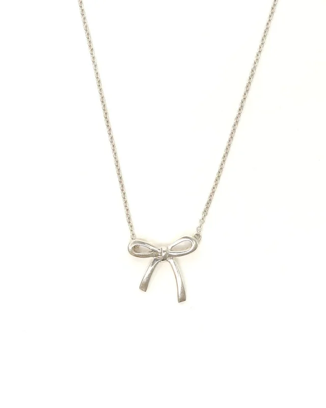 Tiffany & Co. Bow Ribbon Pendant Silver Necklace in Silver from A Retro Tale