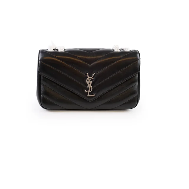 Saint Laurent Lou Medium Black in Black Leather from The Purse Affair