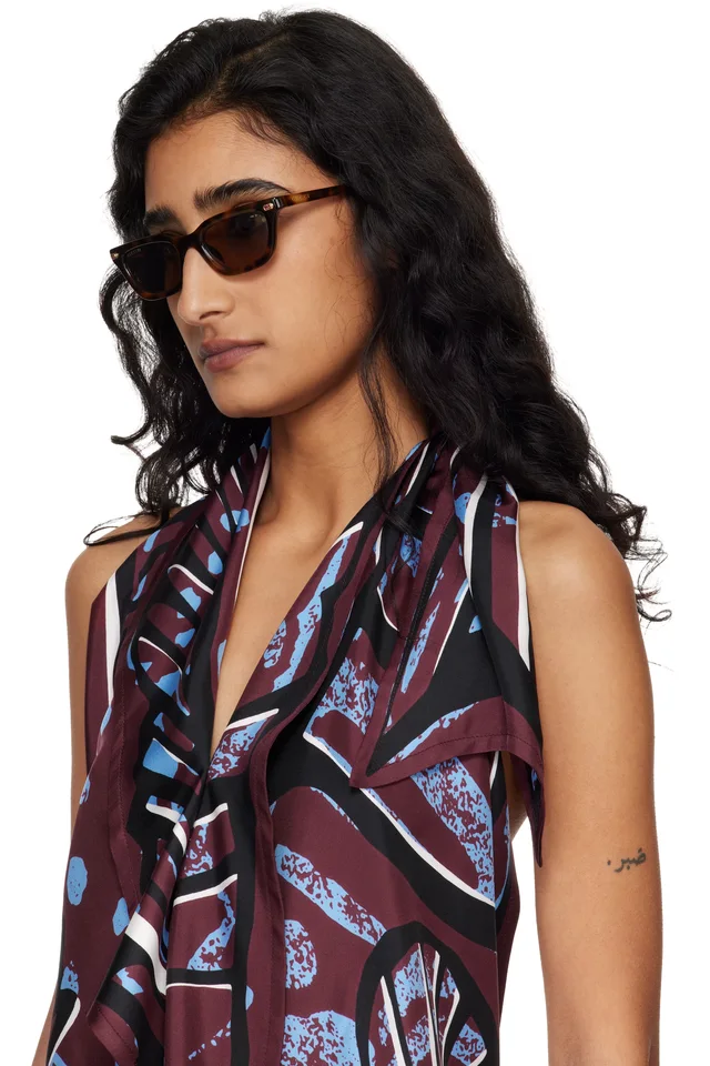 Gucci Brown Cat Eye Frame Sunglasses, photo 4 of 4 from SSENSE