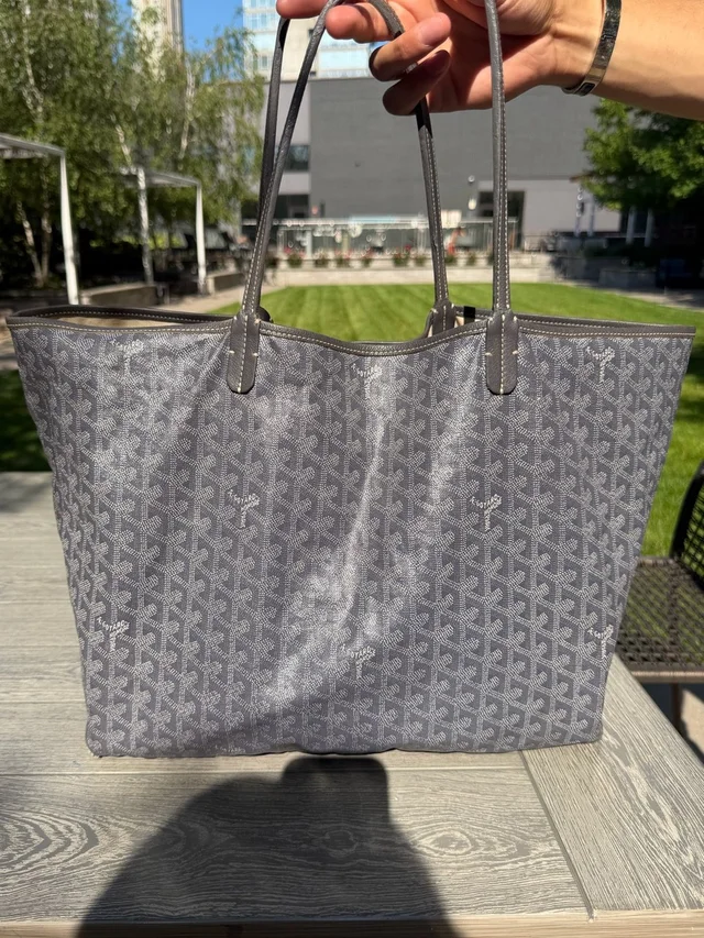 Goyard St. Louis Tote in gray Leather from Poshmark