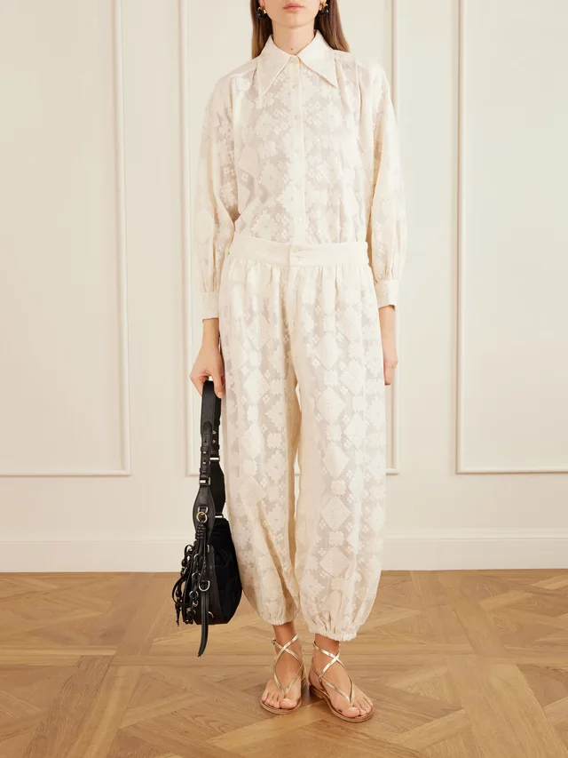 ALIX OF BOHEMIA Margot Tetris cotton-lace shirt in White, photo 2 of 2 from NET-A-PORTER (Canada)