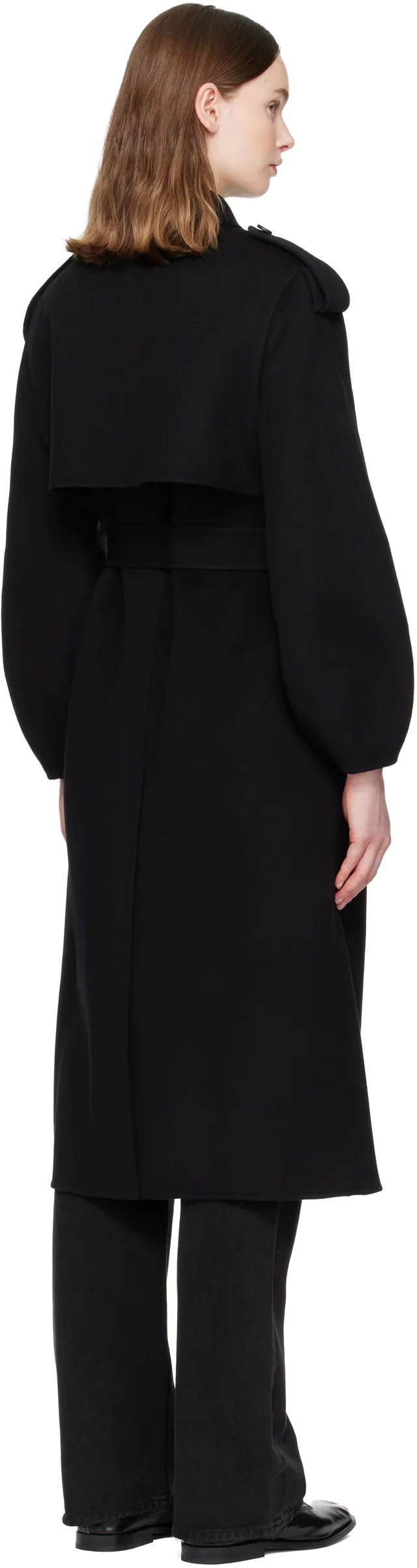 MACKAGE Black CEYLA Double-Face Wool Coat, photo 3 of 4 from SSENSE