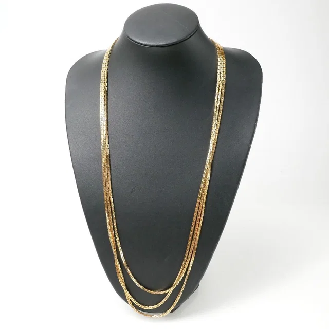 Dior Vintage Necklace Triple Gold Colored in Gold from The Reluxe
