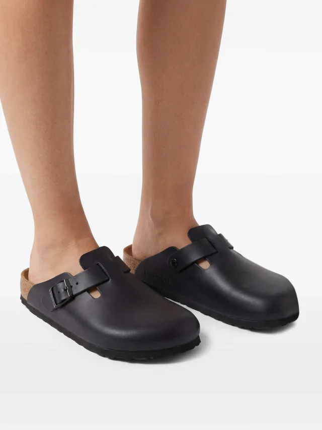 Birkenstock Boston buckle-embellished slippers, photo 2 of 2 from FARFETCH