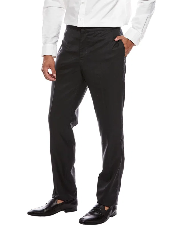 Brunello Cucinelli Wool & Silk-Blend Pant in //asset1.ruecdn.com/images/sw/101074/1010747115_RLSW_dark grey.jpg, image 1 of 1 from Gilt