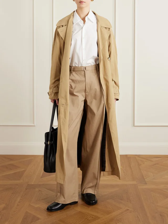 CO Belted cotton and linen-blend wide-leg pants in Beige, photo 2 of 2 from NET-A-PORTER (Canada)