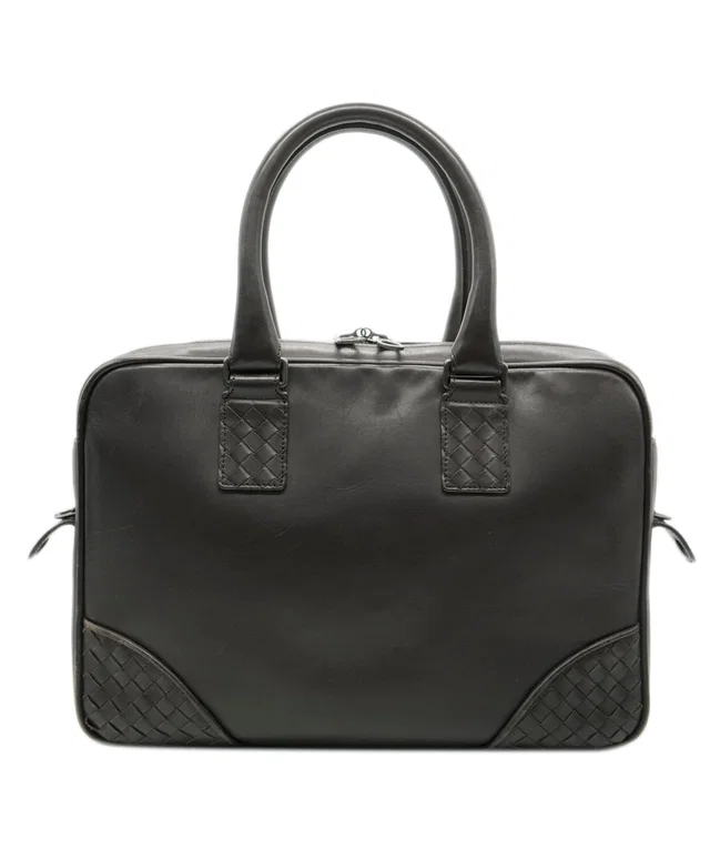 Bottega Veneta Intrecciato Trim Leather Briefcase in Woven leather from Luxury Promise