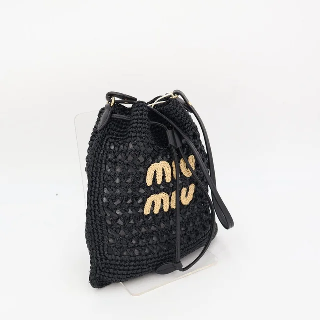 Miu Miu Basket Woven Fabric Mini Bag in Woven leather from The Reluxe