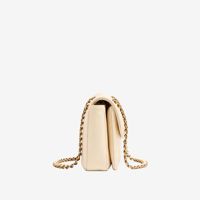 Valentino Garavani Djuna Shoulder Bag — Ivory Leather in White Leather from HEWI