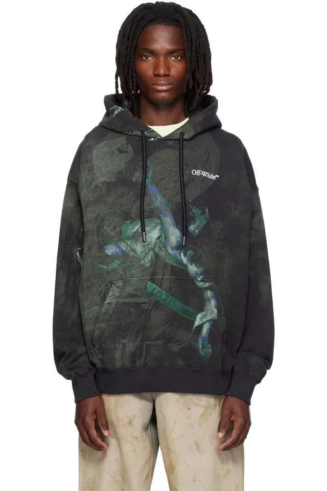 Black Dark Painting Skate Hoodie, image 1 of 1 from SSENSE
