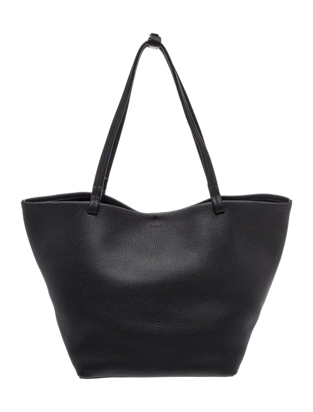 The Row Leather Park Three in black Leather from The RealReal