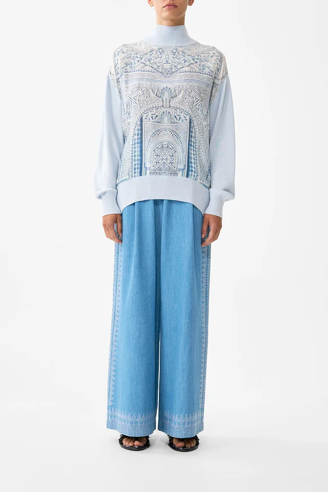 Camilla eBoutique SILK FRONT TURTLE NECK KNIT THE HUM OF THE ALHAMBRA from CAMILLA, photo 1 of 1