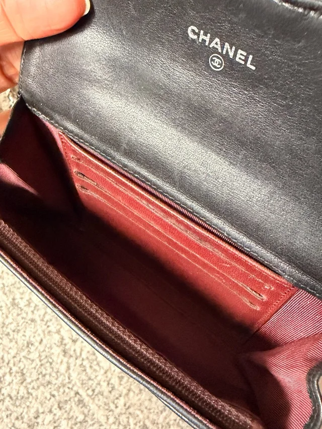 Chanel Quilted Lambskin Mini Wallet-On-Chain With Silver Hardware in black Lambskin from Poshmark, photo 10 of 15