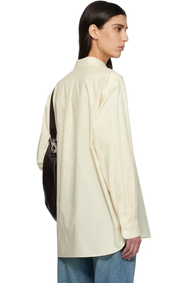 ssstein Yellow Suvin Cotton Oversized Regular Collar Shirt, photo 3 of 4 from SSENSE