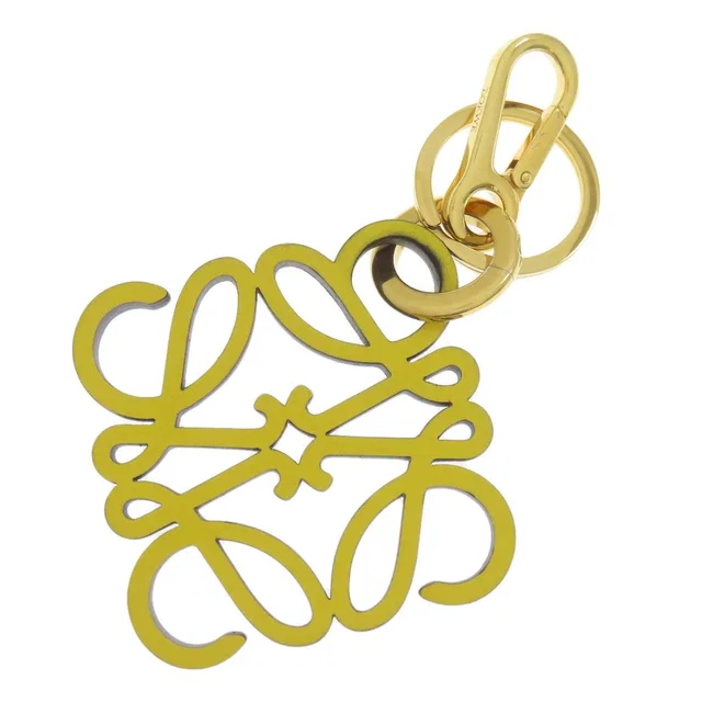 Loewe Charm Anagram Key Holder Metal Leather in Leather from The Reluxe