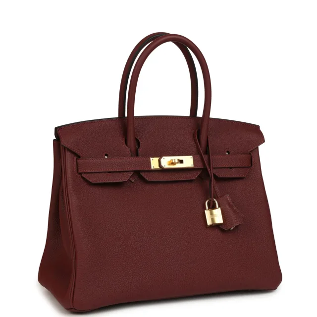 Hermès Birkin 30 Rouge H Togo Gold Hardware in Burgundy Togo from Madison Avenue Couture, photo 2 of 9