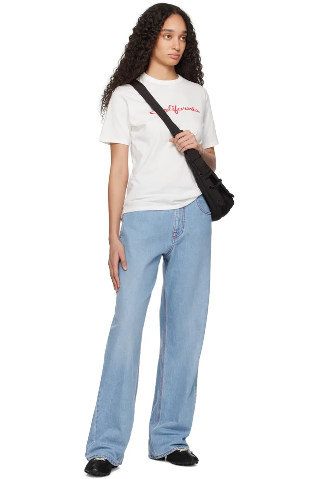 ERL White 'California' Signature T-Shirt, photo 4 of 4 from SSENSE