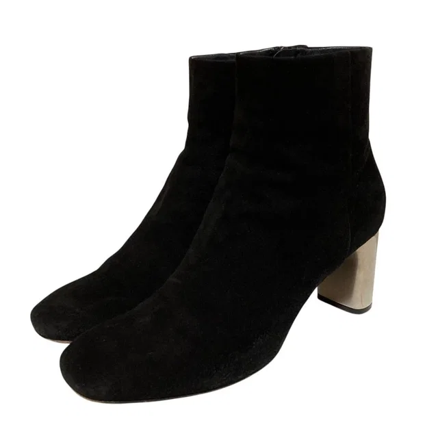 Celine Phoebe Philo Era Metal Heels Suede Leather Short Boots 39 in Suede from The Reluxe