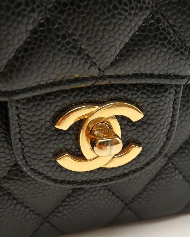 Chanel Small Classic Caviar Double Flap Bag in Caviar leather from A Retro Tale, photo 6 of 10