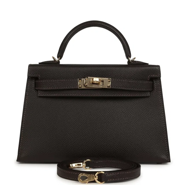 Hermès Kelly Sellier 20 Bai Brun Epsom Permabrass Hardware in Epsom leather from Madison Avenue Couture