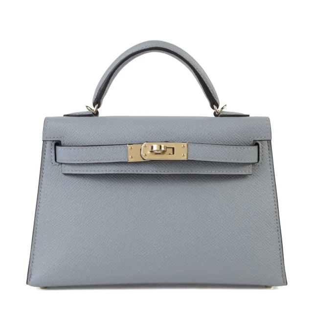 Hermès Mini Kelly II Gris Pantin (P0) in Grey Epsom leather from Ginza Xiaoma