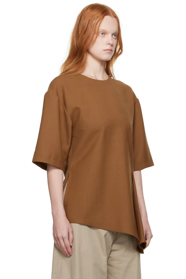 Studio Nicholson Brown Vichy Top, photo 2 of 2 from SSENSE