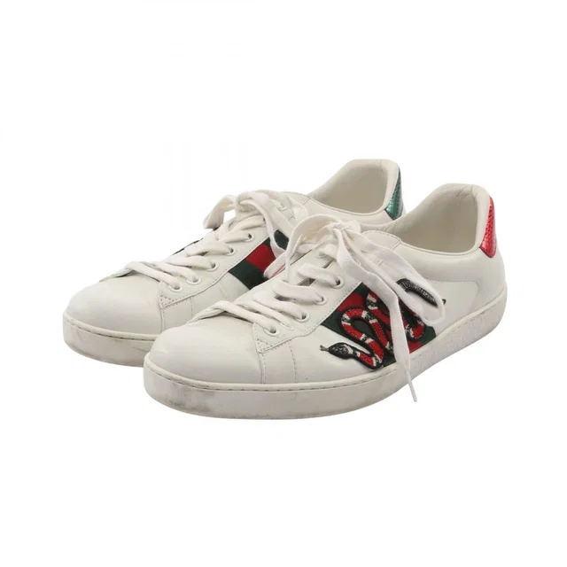 Gucci Sneakers Embroidered Sherry Line Leather in Leather from The Reluxe