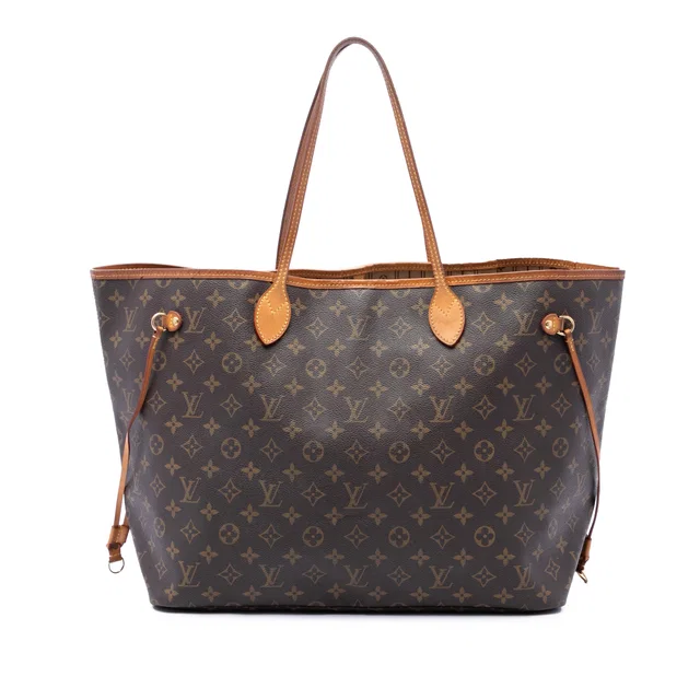 Brown Louis Vuitton Monogram Neverfull GM Tote Bag in Brown Coated canvas from Designer Revival