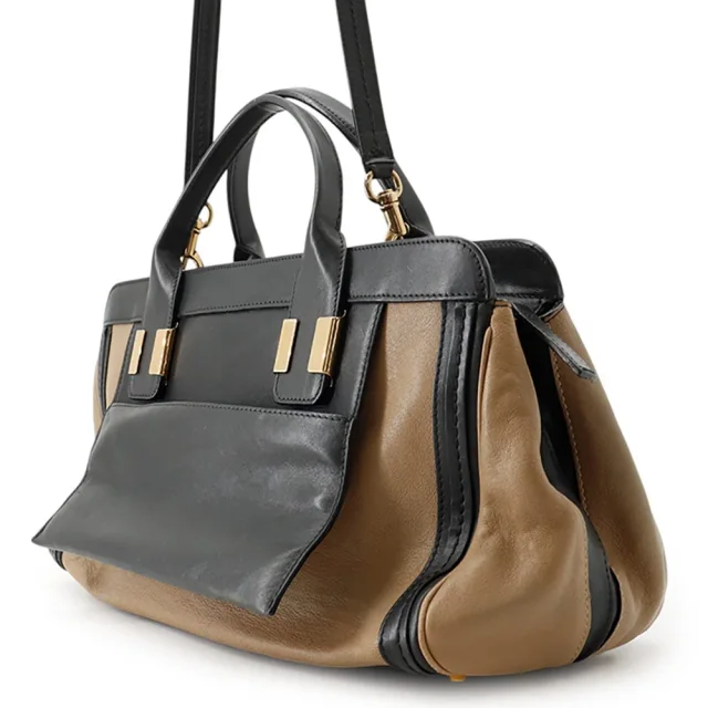 Chloé Alice 2way Shoulder Bag Black/Brown Leather in Black Leather from GALLERY RARE, photo 2 of 18