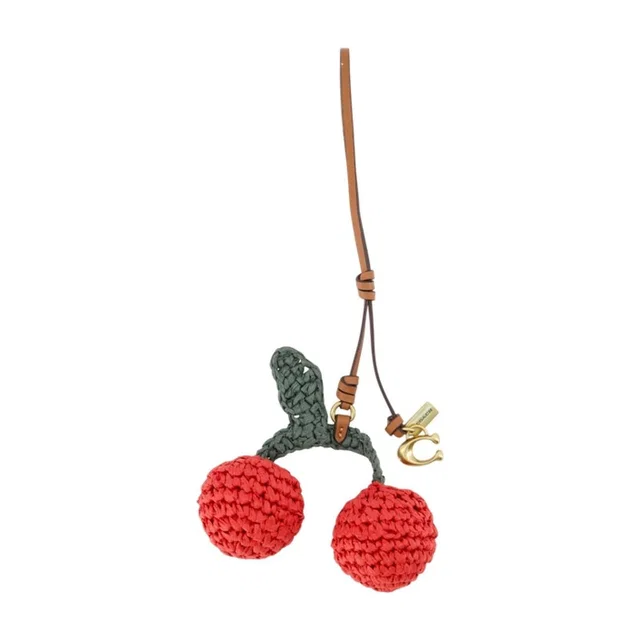 Coach Straw Cherry Charm — Multicolor Acrylic Headbands in Multicolor Raffia from HEWI