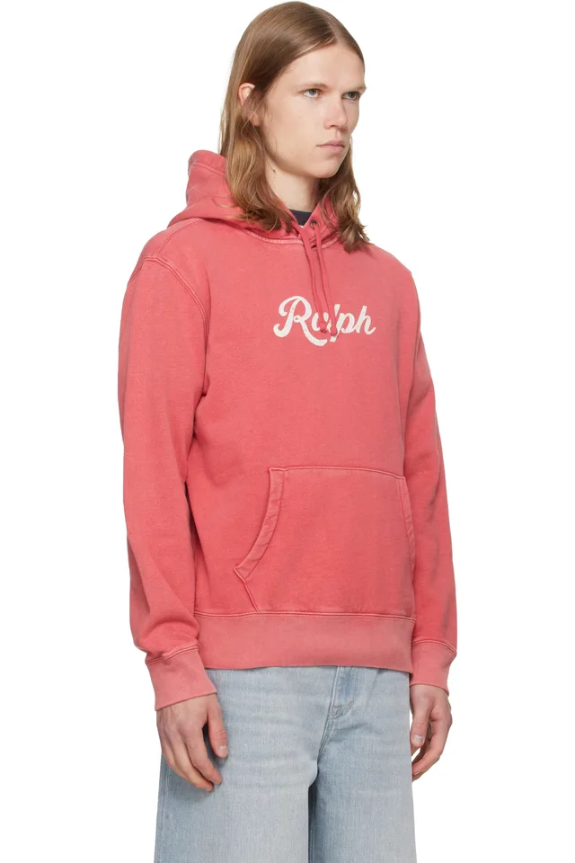 Polo Ralph Lauren Red Printed Logo Hoodie, photo 2 of 4 from SSENSE