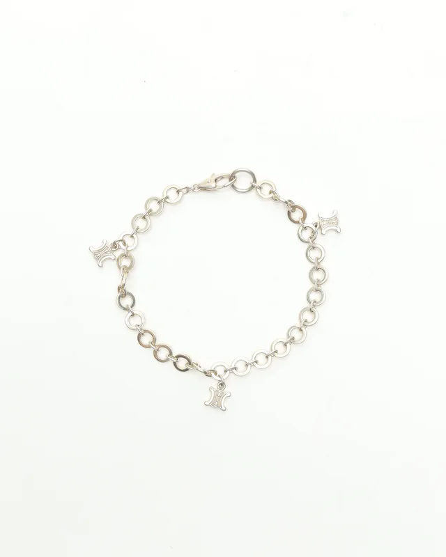 Celine Mini Silver Triomphe Bracelet in Silver from A Retro Tale, photo 2 of 3