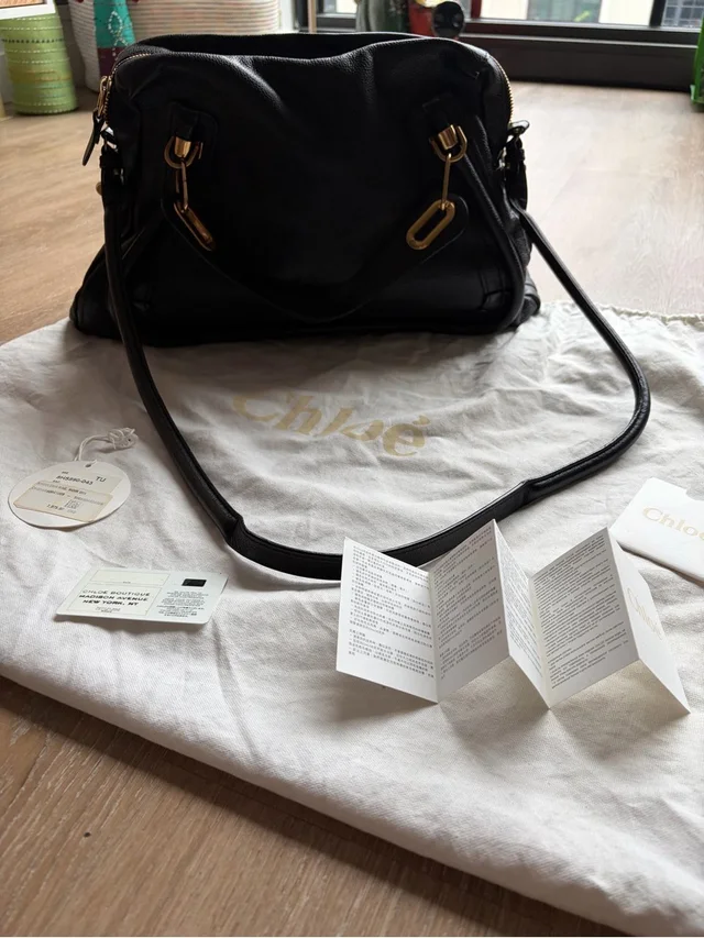 Chloé Paraty Large in black Calfskin from Poshmark