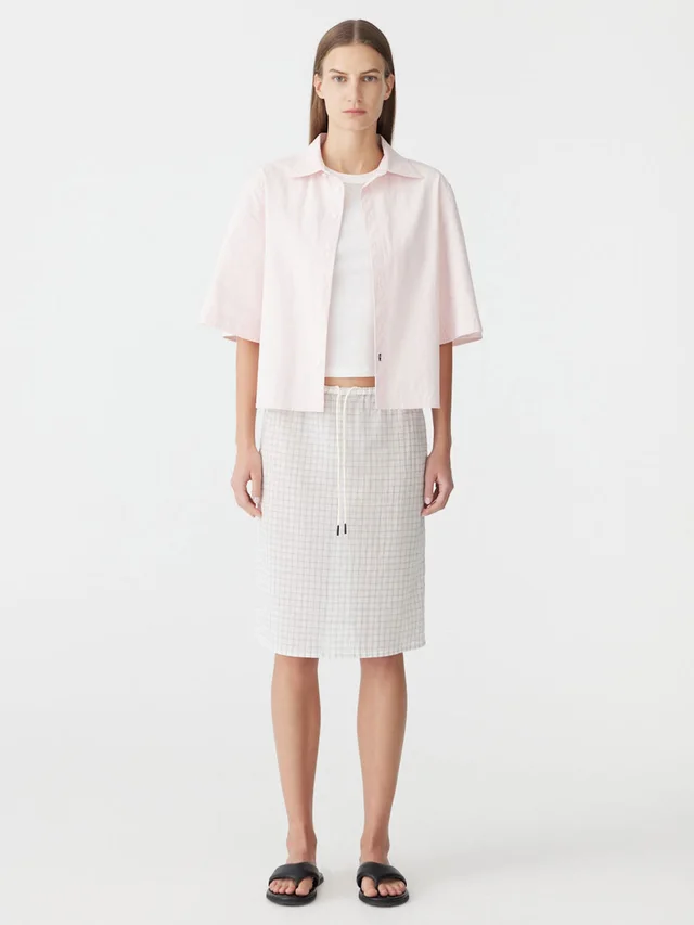 Bassike Crushed Cotton Short Sleeve Shirt from bassike, photo 1 of 1
