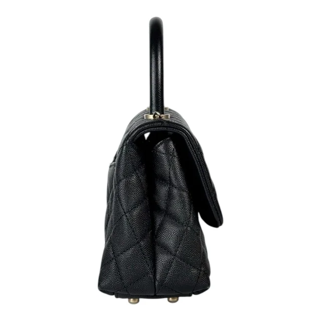 Chanel Coco Handle Small Black Caviar GHW Bag in Black Caviar leather from Luxury Promise, photo 2 of 2