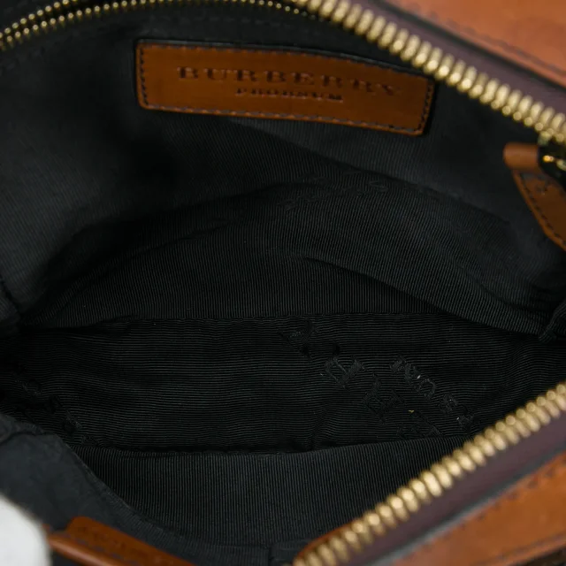 Beige Burberry House Check Canvas Crossbody in Beige Canvas from Designer Revival, photo 4 of 5