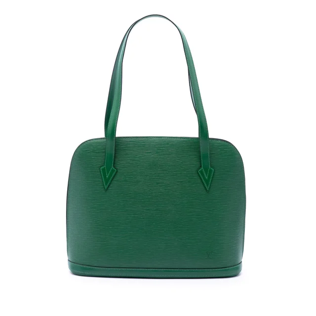 Green Louis Vuitton Epi Lussac Shoulder Bag in Green Leather from Designer Revival