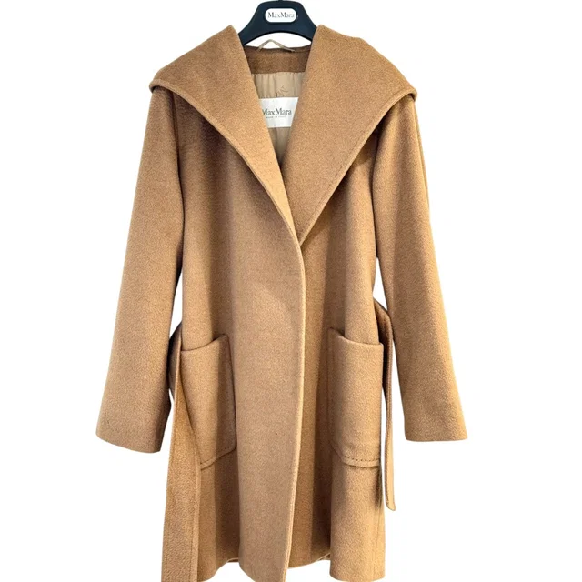 Chanel Max Mara Trench Coat Caramel Color Camel Wool in Brown Wool from Luxury Promise