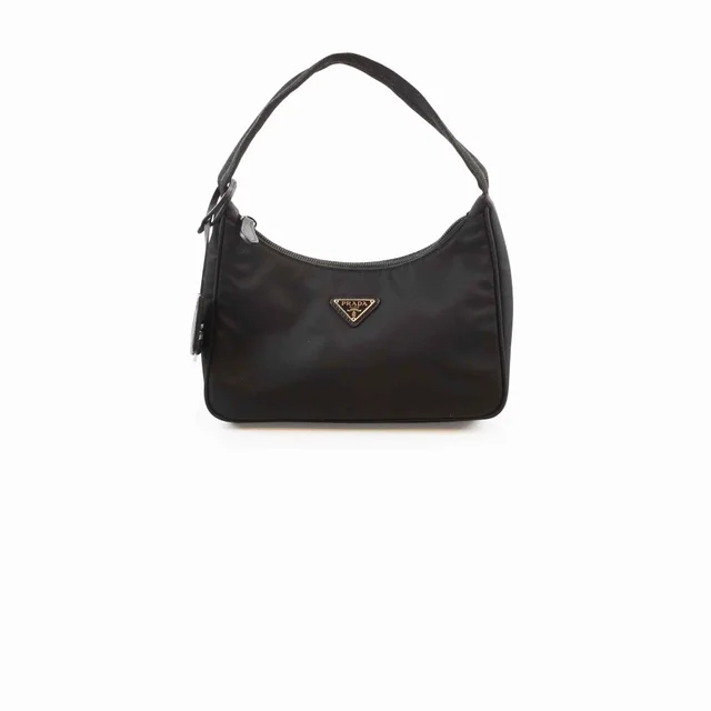 Prada Mini Re-Edition 2000 Re-Nylon Shoulder Bag Black in Black Nylon from The Purse Affair