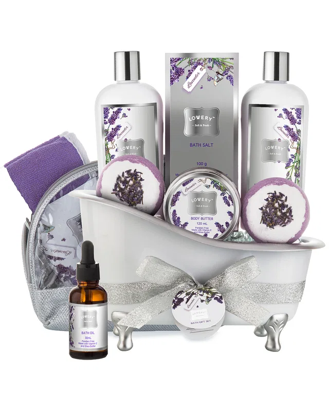 Lovery Lavender & Jasmine Bath & Body Set, Relaxing at Home Spa Kit, image 1 of 1 from Rue La La