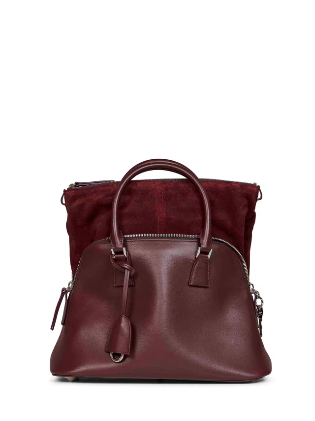 Maison Margiela 5ac Shoulder Bag — Burgundy Calf Leather in Burgundy Calfskin from HEWI