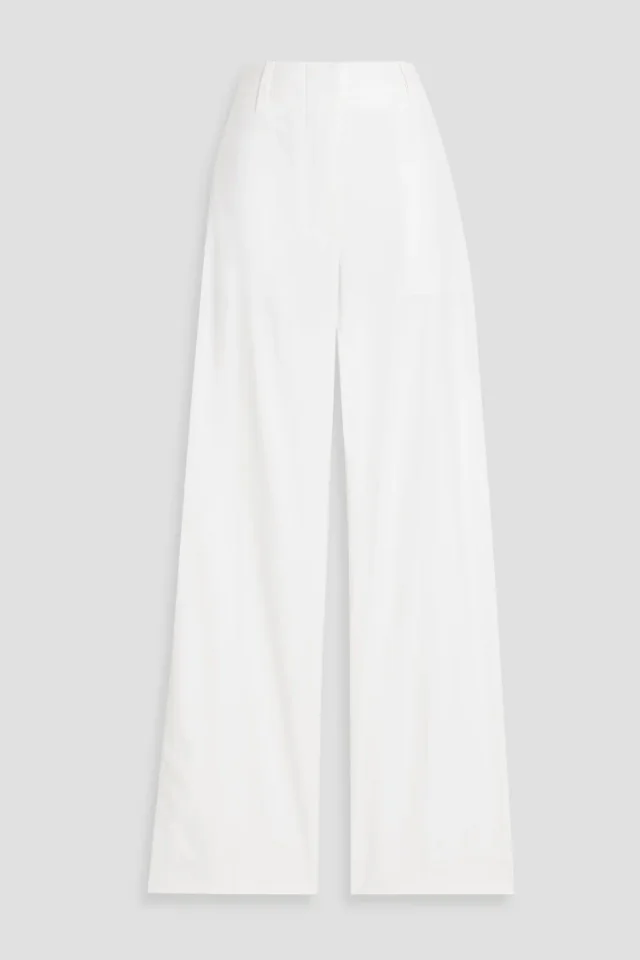 Proenza Schouler Joey Woven Straight-Leg Trousers in Off-white, photo 5 of 8 from THE OUTNET