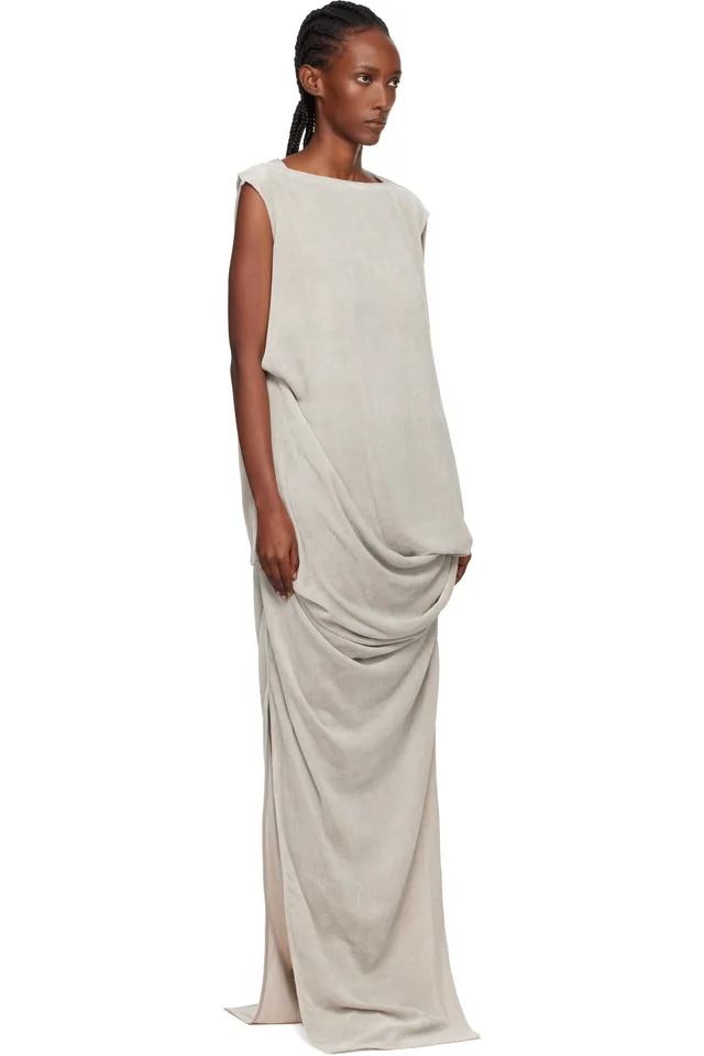 Rick Owens Off-White Concordians Nouveau Maxi Dress, photo 2 of 4 from SSENSE