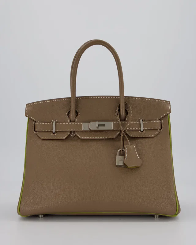 Hermès HSS Birkin 30 Retourne Bag in Taupe Goatskin from Sellier